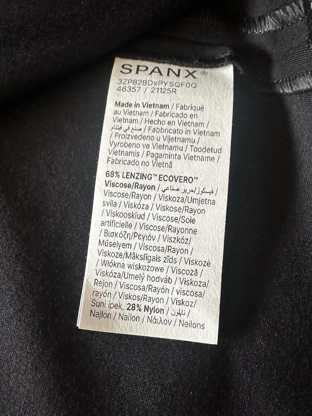 SPANX Black Ponte Cargo Dress Sleeveless Mock Neck Belted Midi Faux Wrap Sz 1x - Picture 7 of 15
